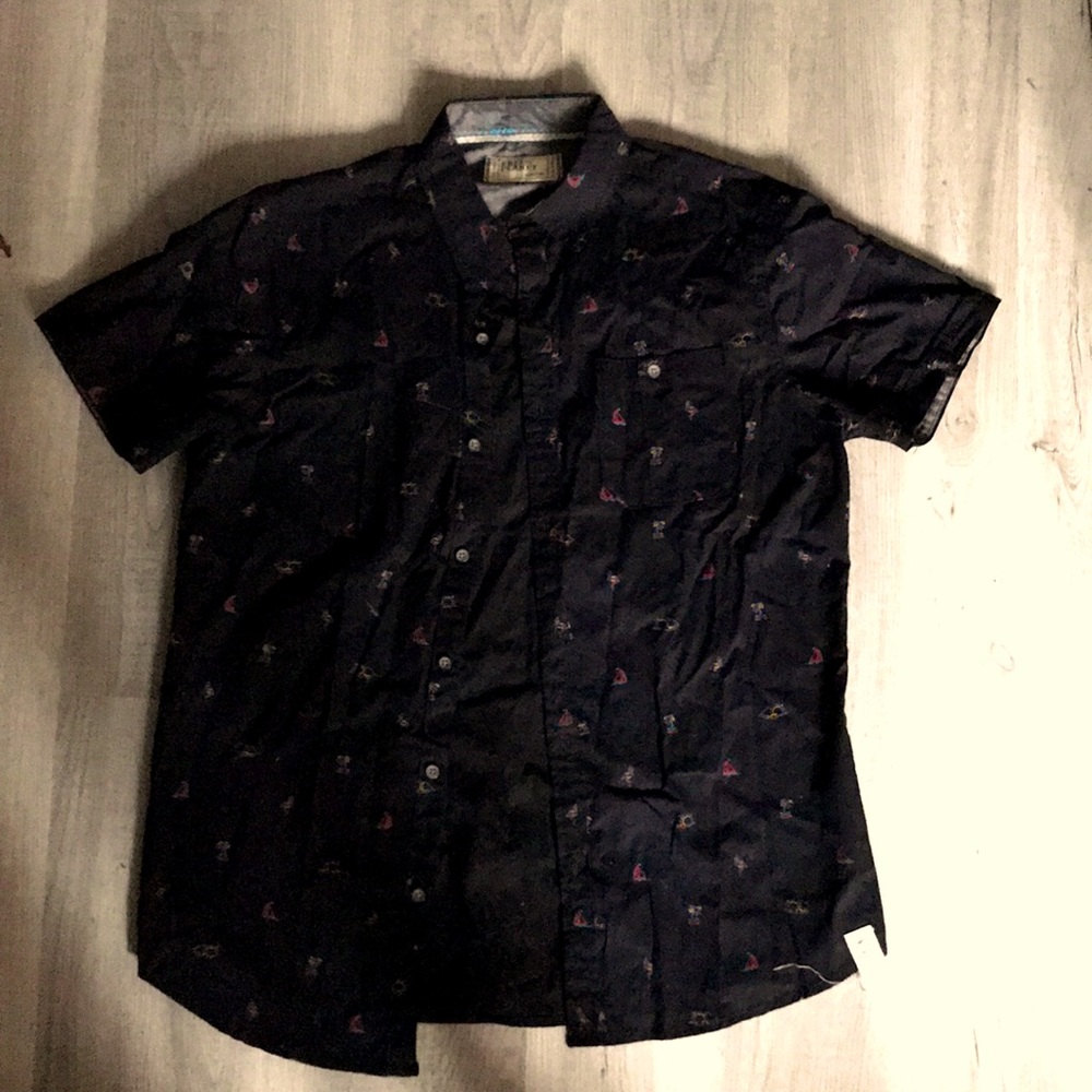 Black Short Sleeve button up
